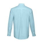 Camisas con logo Oxford algodón y poliéster hombre 130 g/m2 THC Tokyo color azul claro segunda vista