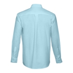 Camisas con logo Oxford algodón y poliéster hombre 130 g/m2 THC Tokyo color azul claro