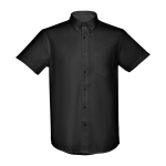 Camisas promocionales en algodón y poliéster 130 g/m2 THC London WH color negro primera vista