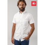 Camisas promocionales en algodón y poliéster 130 g/m2 THC London WH color blanco