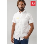 Camisas promocionales en algodón y poliéster 130 g/m2 THC London WH color blanco vista bodegón