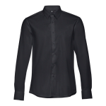 Camisas publicitarias de corte ajustado para hombre 115 g/m2 THC Paris color negro