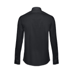 Camisas publicitarias de corte ajustado para hombre 115 g/m2 THC Paris color negro segunda vista