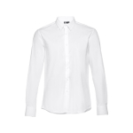 Camisas publicitarias de corte ajustado para hombre 115 g/m2 THC Paris color blanco primera vista