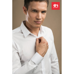 Camisas publicitarias de corte ajustado para hombre 115 g/m2 THC Paris color blanco vista bodegón