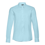 Camisas publicitarias de corte ajustado para hombre 115 g/m2 THC Paris color azul claro