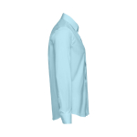 Camisas publicitarias de corte ajustado para hombre 115 g/m2 THC Paris color azul claro tercera vista