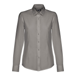 Camisa ceñida para mujer algodón y poliéster 130 g/m2 THC Tokyo color gris oscuro primera vista