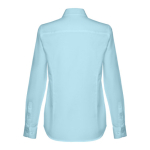 Camisa ceñida para mujer algodón y poliéster 130 g/m2 THC Tokyo color azul claro