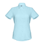 Camisas Oxford mujer en algodón y poliéster 130 g/m2 THC London WH color azul claro