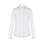 Camisas con logotipo para mujer algodón y poliamida 115 g/m2 THC Paris color blanco primera vista