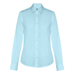Camisas con logotipo para mujer algodón y poliamida 115 g/m2 THC Paris color azul claro