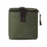 Bolsa nevera de RPET jaspeado con capacidad para 6 latas color verde oscuro quinta vista