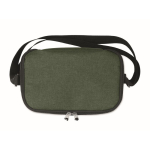 Bolsa nevera de RPET jaspeado con capacidad para 6 latas color verde oscuro sexta vista