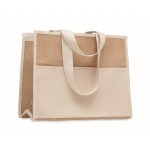 Bolsas de yute personalizadas con cierre de velcro RealFood color beige