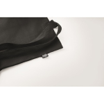 Bolsa para compras personalizada de cáñamo con fuelle 200 g/m2 color negro vista fotografía quinta vista