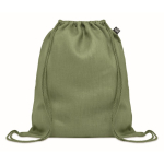 Bolsa cáñamo cuerdas Natural color verde tercera vista