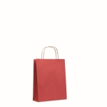 Bolsa de papel pequeña a color para regalo 90 g/m2 Retail Colors Small color rojo