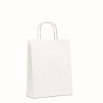 Bolsas de papel recicladas medianas 90 g/m2 Retail Colors Medium color blanco