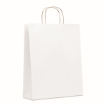 Bolsas de papel personalizadas grandes 90 g/m2 Retail Colors Large color blanco