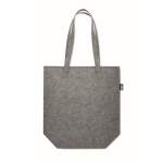 Bolsa para la compra con asas largas y refuerzo hecha de fieltro RPET color gris tercera vista