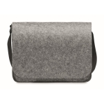 Bolsa para portátil de fieltro RPET con cierre de velcro 15'' Casual color gris tercera vista