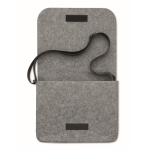 Bolsa para portátil de fieltro RPET con cierre de velcro 15'' Casual color gris sexta vista