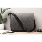 Bolsa para portátil de fieltro RPET con cierre de velcro 15'' Casual color gris vista bodegón