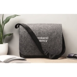 Bolsa para portátil de fieltro RPET con cierre de velcro 15'' Casual color gris vista bodegón principal