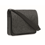 Bolsa para portátil de fieltro RPET con cierre de velcro 15'' Casual color gris oscuro segunda vista
