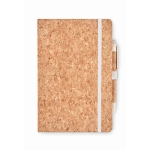 Libretas con tapas de corcho y bolígrafo A5 hojas a rayas Earth color beige tercera vista