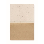 Blocs de notas personalizables de papel hierba con semillas A7 Semilla color blanco cuarta vista