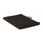Toallas deportivas personalizadas de RPET con funda Fitness RPET color negro cuarta vista