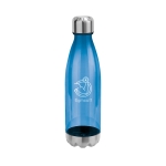 Botella deportiva de tritán con detalles de acero 700ml UrbanStyle XL color azul imagen con logo