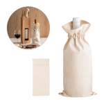 Bolsa barata de algodón para botellas con cordón 180 g/m2 Wine varios colores
