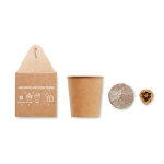 Macetas sostenibles personalizadas con semillas de pino pequeño color beige cuarta vista