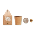 Macetas sostenibles personalizadas con semillas de pino pequeño color beige quinta vista