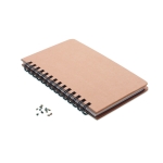 Libreta sostenible personalizada con semillas A5 hojas a rayas Grow color beige novena vista