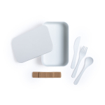 Fiambrera compostable sin BPA con cubiertos 1L Minimal tercera vista