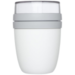 Fiambrera con compartimentos 700ml MEPAL Ellipse Breakfast color blanco tercera vista frontal
