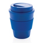 Tazas con tapa de plástico reciclables de 350ml Takeaway Comfort color azul