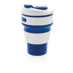 Tazas personalizadas de silicona plegables de 350ml Takeaway Folding color azul