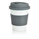 Taza takeaway biodegradable apta para lavavajillas de 350ml Latte color gris