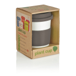 Taza takeaway biodegradable apta para lavavajillas de 350ml Latte color gris tercera vista