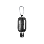 Bote de gel hidroalcohólico con mosquetón promocional 30ml Colors color negro primera vista