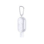 Bote de gel hidroalcohólico con mosquetón promocional 30ml Colors color blanco primera vista