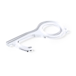 Llaveros higiénicos sin contacto personalizados con logo Secure color transparente