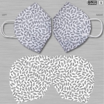 Funda para mascarilla FFP2 con llamativos diseños para merchandising color blanco