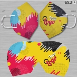 Funda para mascarilla FFP2 con llamativos diseños para merchandising color blanco