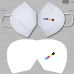 Funda para mascarilla FFP2 con llamativos diseños para merchandising color blanco